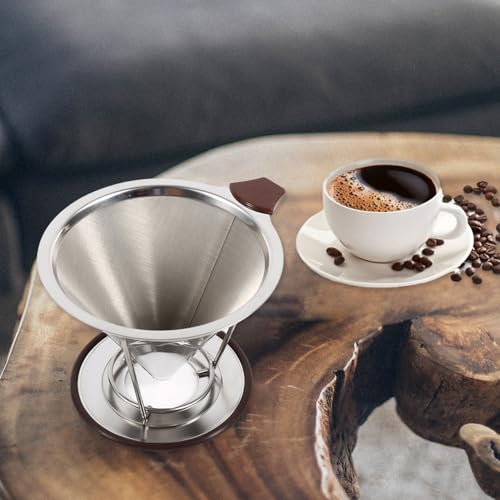 Stainless Steel Double-layer Pour Over Coffee Filter Holder