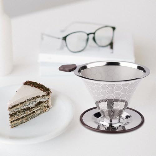 Stainless Steel Double-layer Pour Over Coffee Filter Holder