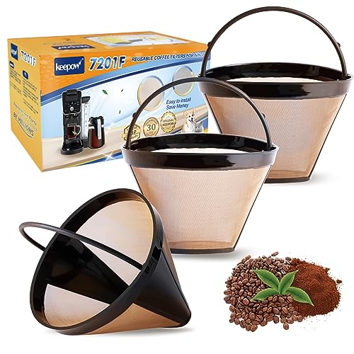 KEEPOW Cone Coffee Filters, Set of 3