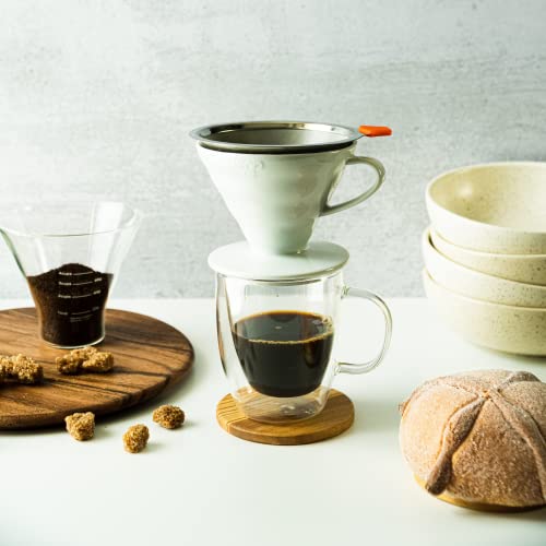 Stainless Steel Dual Pour Over Coffee Filter Kit