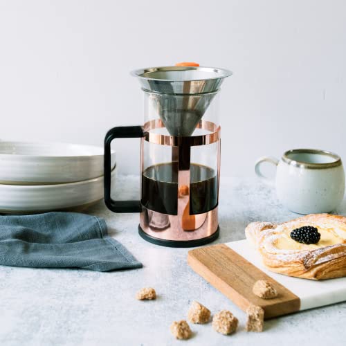 Stainless Steel Dual Pour Over Coffee Filter Kit