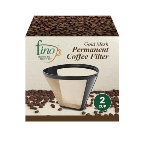 Fino Gold Mesh Number 2 Coffee Filter, Brews 2-6 Cups