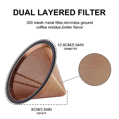 Rose Gold Wedrink Pour Over Coffee Filter Cone