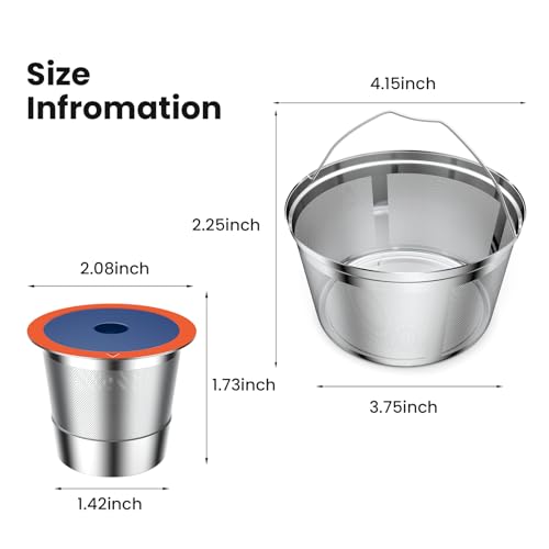 Stainless Steel Reusable Coffee Filter for Keurig Duo