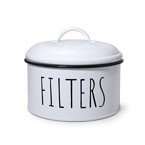 Stylish Metal Coffee Filter Holder with Lid