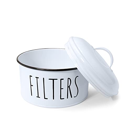Stylish Metal Coffee Filter Holder with Lid