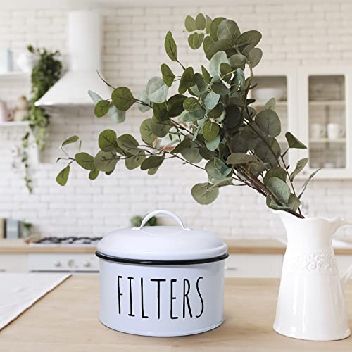 Stylish Metal Coffee Filter Holder with Lid