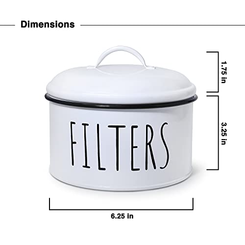 Stylish Metal Coffee Filter Holder with Lid