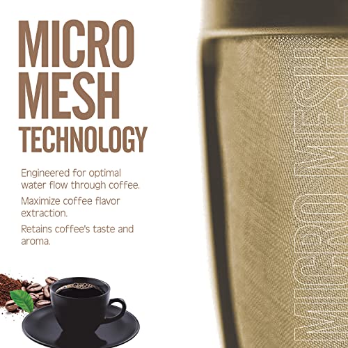 Reusable 4-Cup Filter Basket for MrCoffee Brewer - Gold Tone Basket-Style Filter Replacement