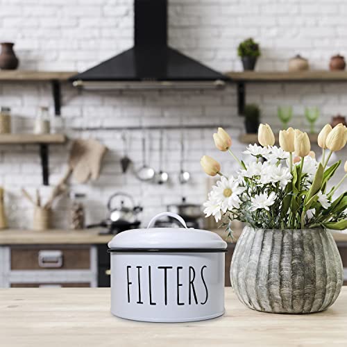 Stylish Metal Coffee Filter Holder with Lid