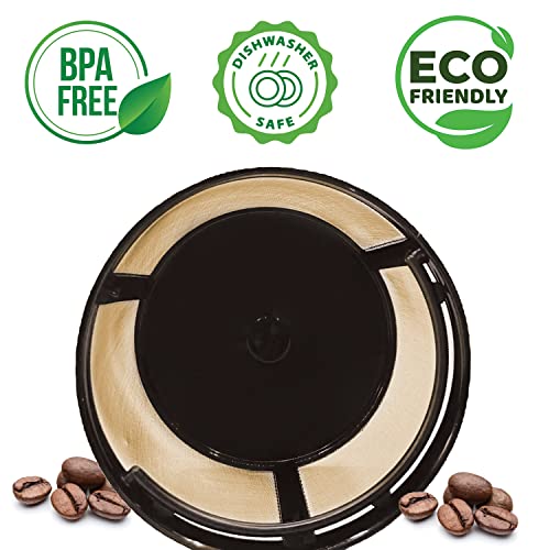 Reusable 4-Cup Filter Basket for MrCoffee Brewer - Gold Tone Basket-Style Filter Replacement