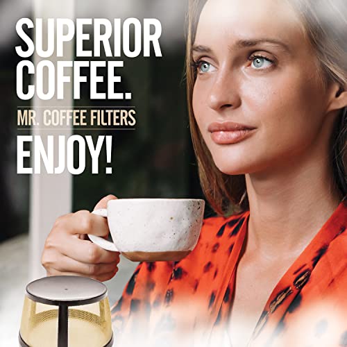 Reusable 4-Cup Filter Basket for MrCoffee Brewer - Gold Tone Basket-Style Filter Replacement