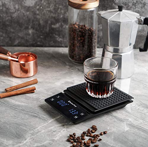 KitchenTour Coffee Scale with Timer & High Precision