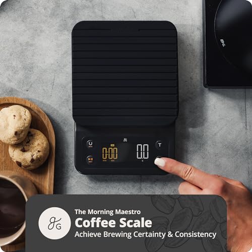 Greater Goods Digital Coffee Scale with Timer (Onyx Black)