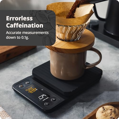 Greater Goods Digital Coffee Scale with Timer (Onyx Black)