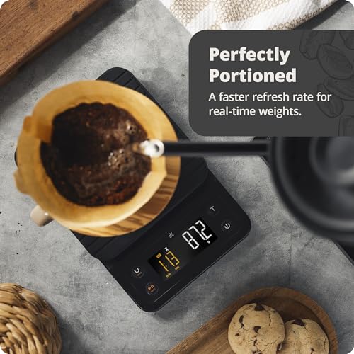 Greater Goods Digital Coffee Scale with Timer (Onyx Black)