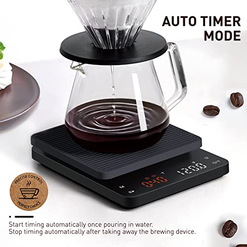 Coffee Scale with Timer for Precision Brewing - 6.6 lbs
