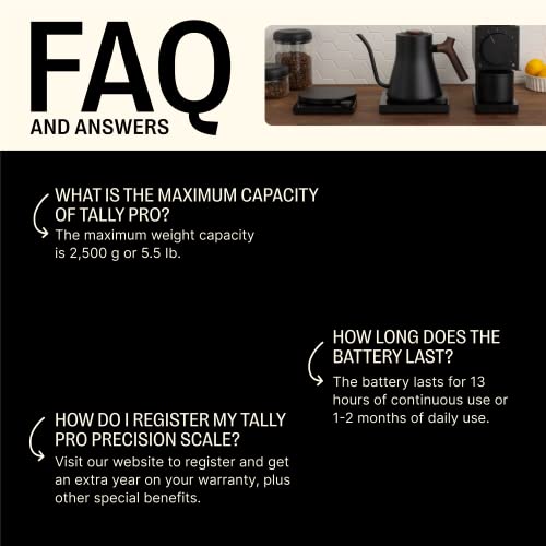 Fellow Tally Pro Studio Coffee Precision Scale Black