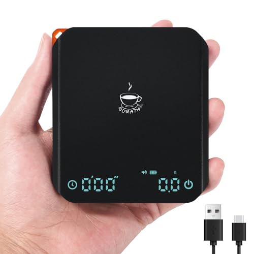 BOMATA Tiny Espresso Scale with Auto Timer, 0.1g/2kg