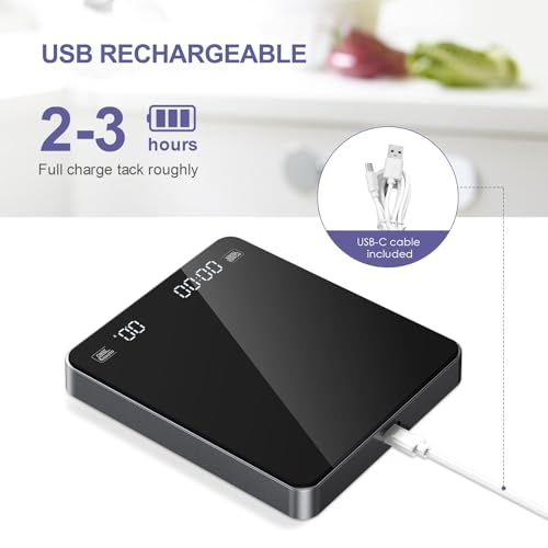 JXTZ Digital Coffee Scale with Timer, USB Rechargeable