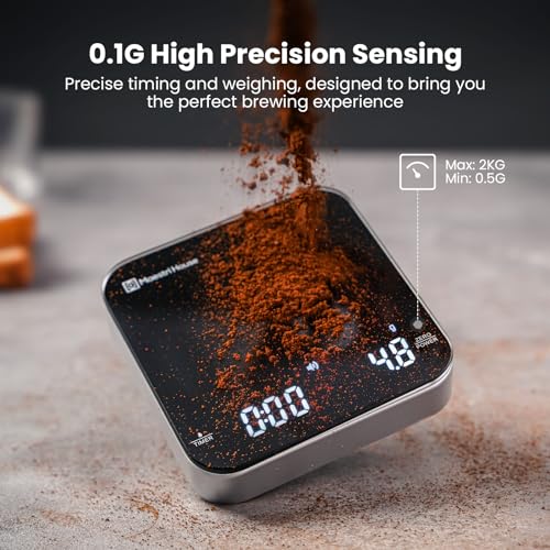 Mini Espresso Scale with Timer, 2kg/0.1g Accuracy