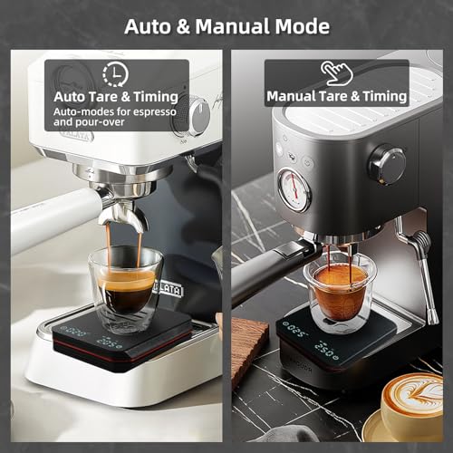 BOMATA Tiny Espresso Scale with Auto Timer, 0.1g/2kg