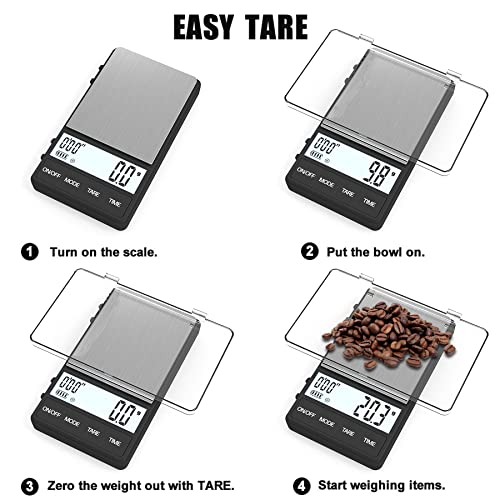 Espresso Scale Timer 1000g x 0.1g Digital Pocket