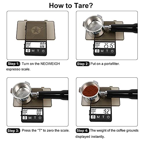 NEOWEIGH Espresso Scale with Timer for Coffee Brewing