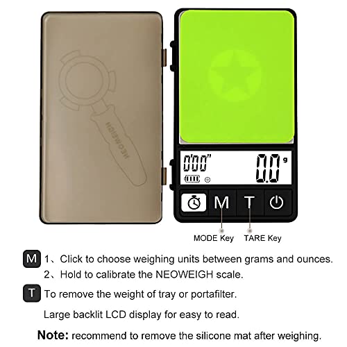 NEOWEIGH Espresso Scale with Timer for Coffee Brewing