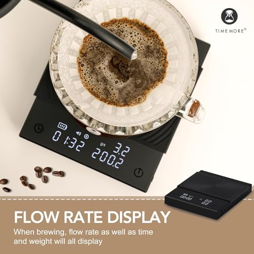 TIMEMORE Basic+Timer Coffee Scale, 2000g - Black