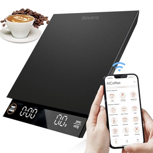Stainless Steel Smart Coffee Scale with Timer & Bluetooth