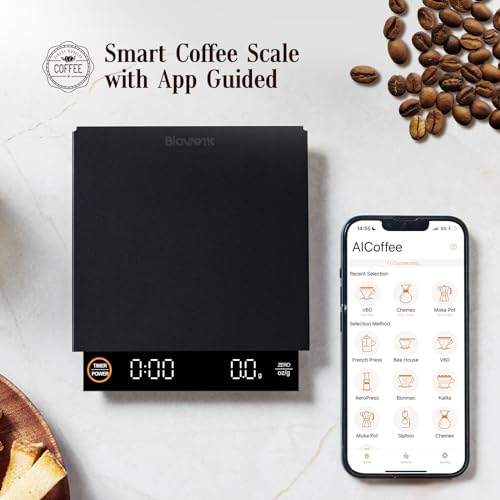 Stainless Steel Smart Coffee Scale with Timer & Bluetooth