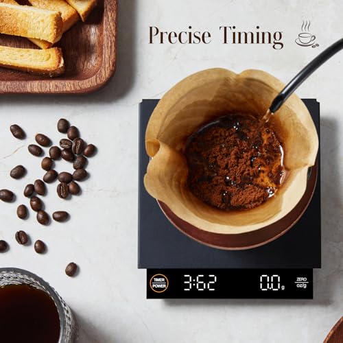 Stainless Steel Smart Coffee Scale with Timer & Bluetooth