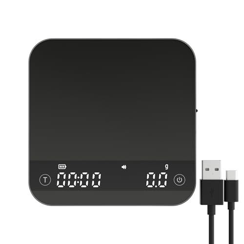 Digital Espresso Scale with Timer - 2kg/0.1g Precision