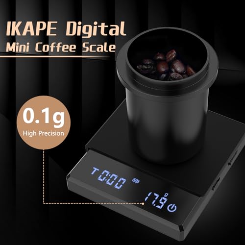 IKAPE Digital Mini Coffee Scale with Timer, 2kg