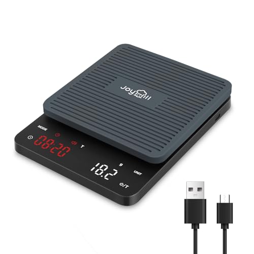 Joyhill Rechargeable Coffee Scale with Timer: High Precision