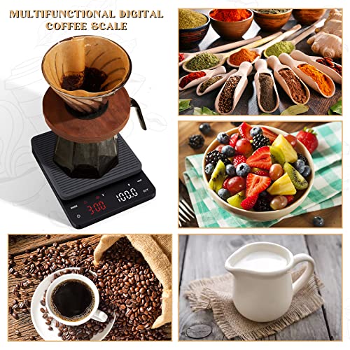 Joyhill Rechargeable Coffee Scale with Timer: High Precision