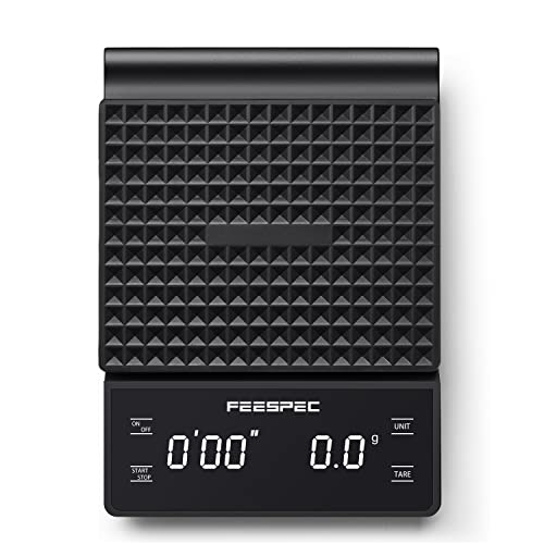 FEESPEC Digital Coffee Scale with Timer, 3kg/0.1g Accuracy