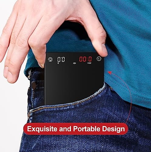 Digital Espresso Coffee Scale with Timer, Precision (2kg/0.1g)