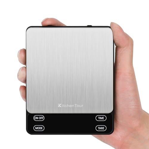 KitchenTour Nano Coffee Scale with Timer - High Precision