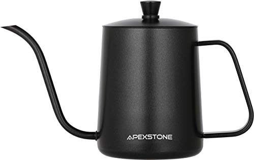 Black Stainless Steel Gooseneck Pour Over Coffee Kettle