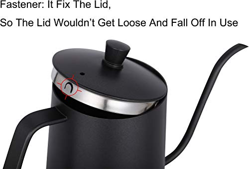 Black Stainless Steel Gooseneck Pour Over Coffee Kettle