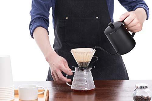Black Stainless Steel Gooseneck Pour Over Coffee Kettle