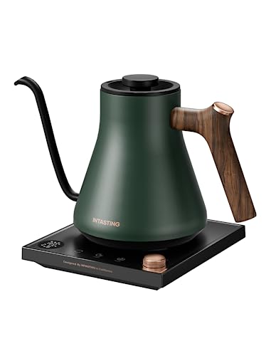 INTASTING Electric Gooseneck Kettle, ±1℉ Temp Control, Quick Heating