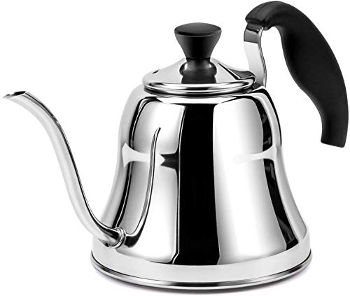 Barista's Choice Gooseneck Pour Over Coffee Kettle Silver
