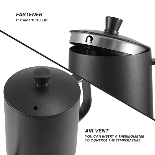 VEVOK CHEF Small Gooseneck Kettle, 20oz Stainless Steel