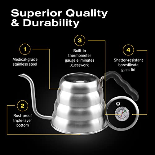 Stainless Steel Gooseneck Pour Over Coffee Kettle