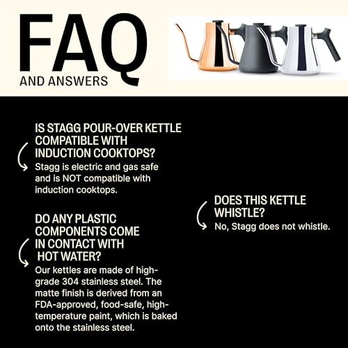 Matte Black Stagg Stovetop Pour-Over Kettle, 1 Liter