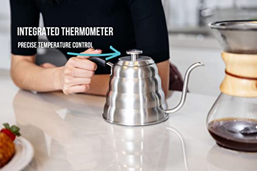 Barista Warrior Stainless Steel Pour Over Kettle - 1.0L