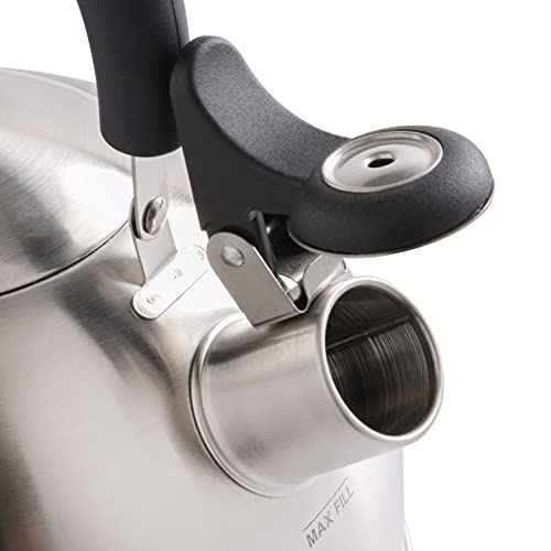 Carterton Stainless Steel Whistling Tea Kettle, 1.5-Quart